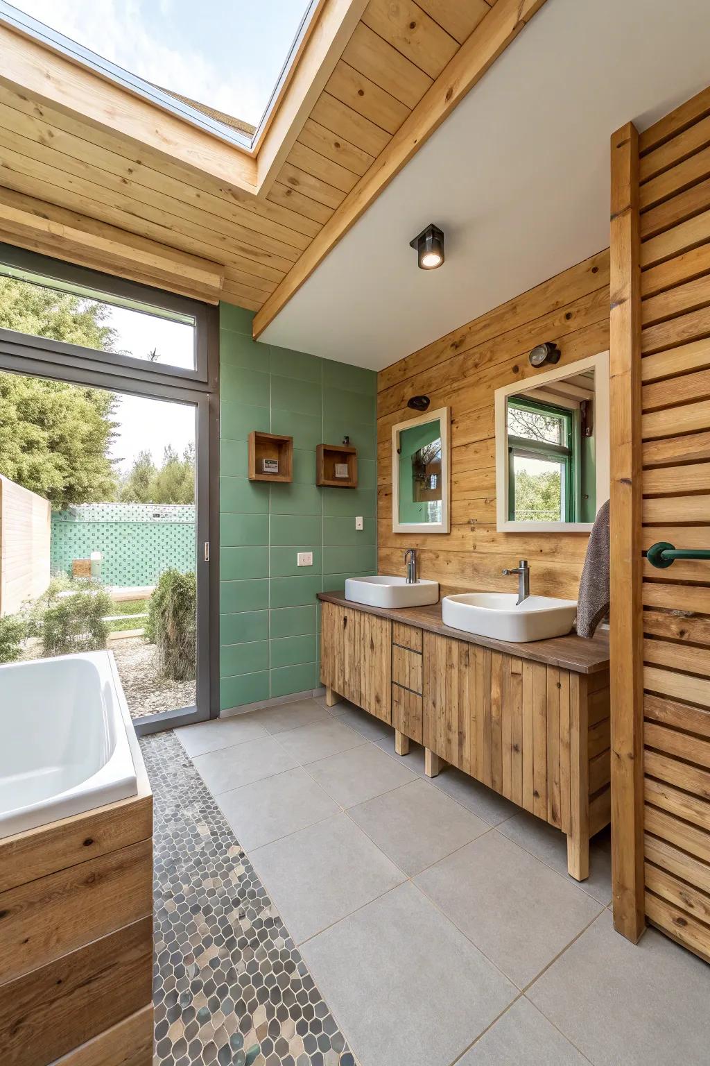 A fashionable and environmentally responsible design option is provided by environmentally friendly materials.