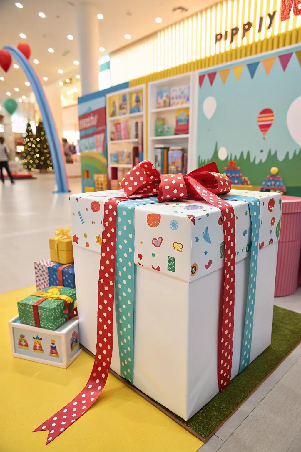 Gift with interactive ribbon fun