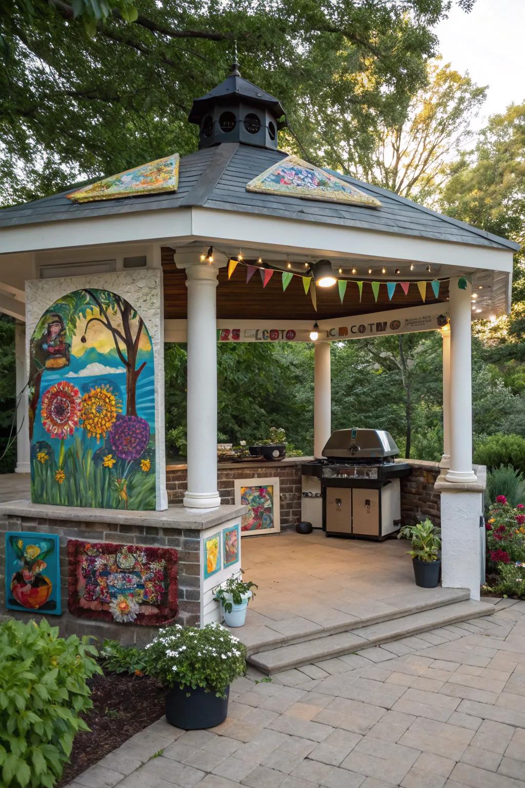 Showcase your creativity with an artistic flair gazebo.