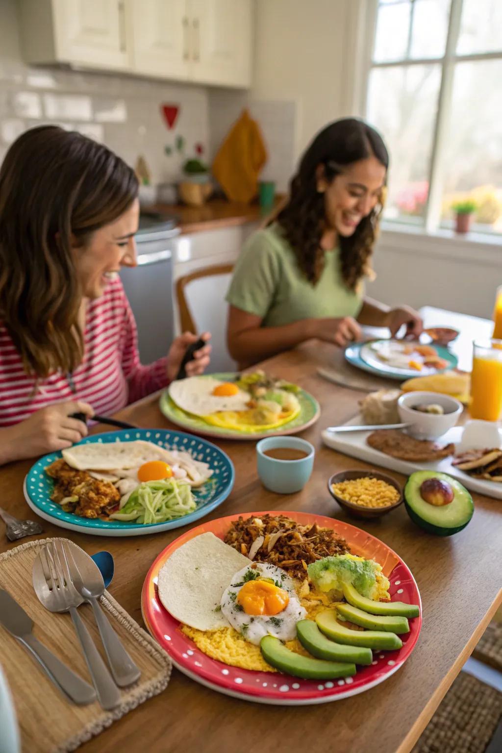 Breakfast tacos are a nice change of pace.