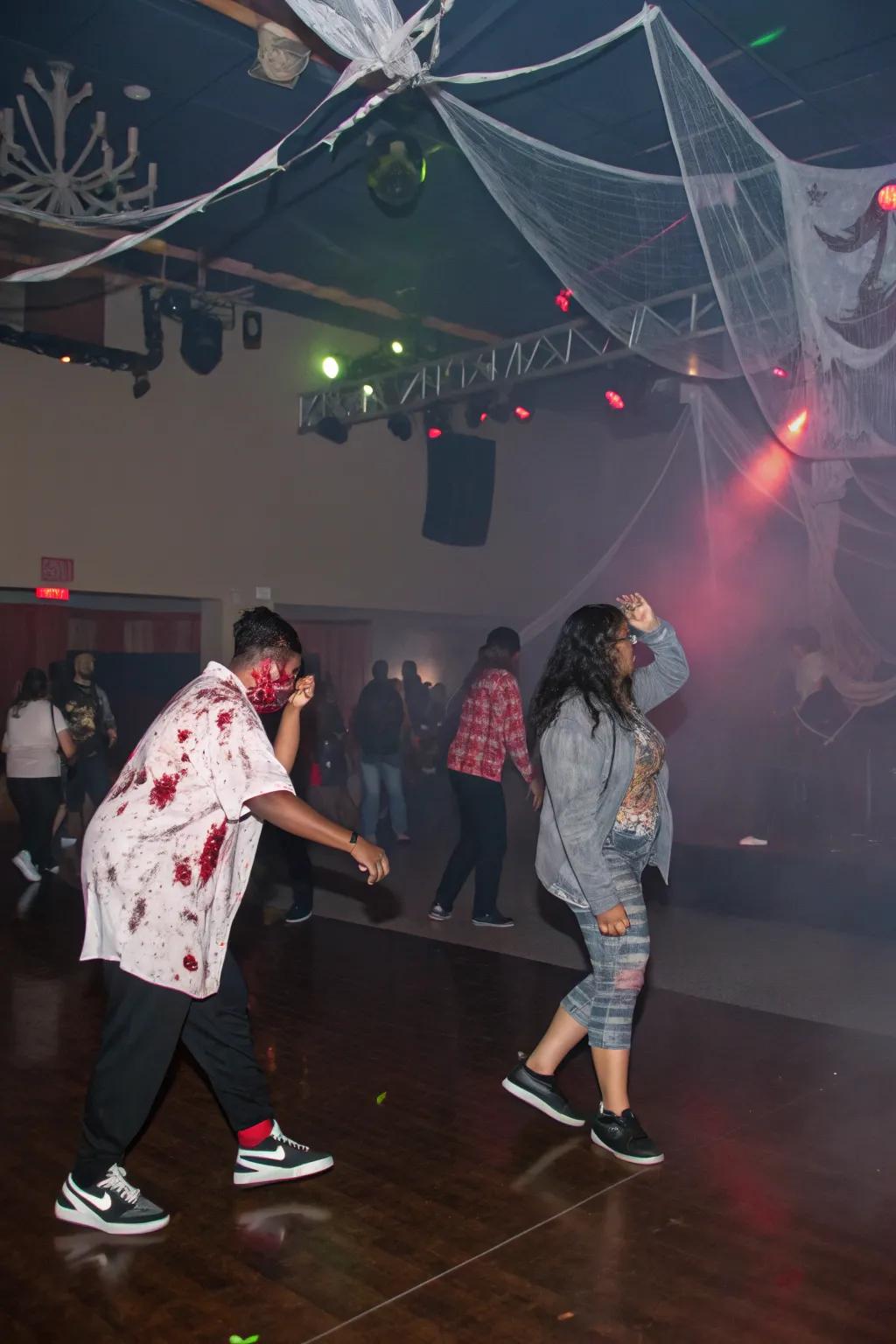 Dance like a zombie on the themed dance space.