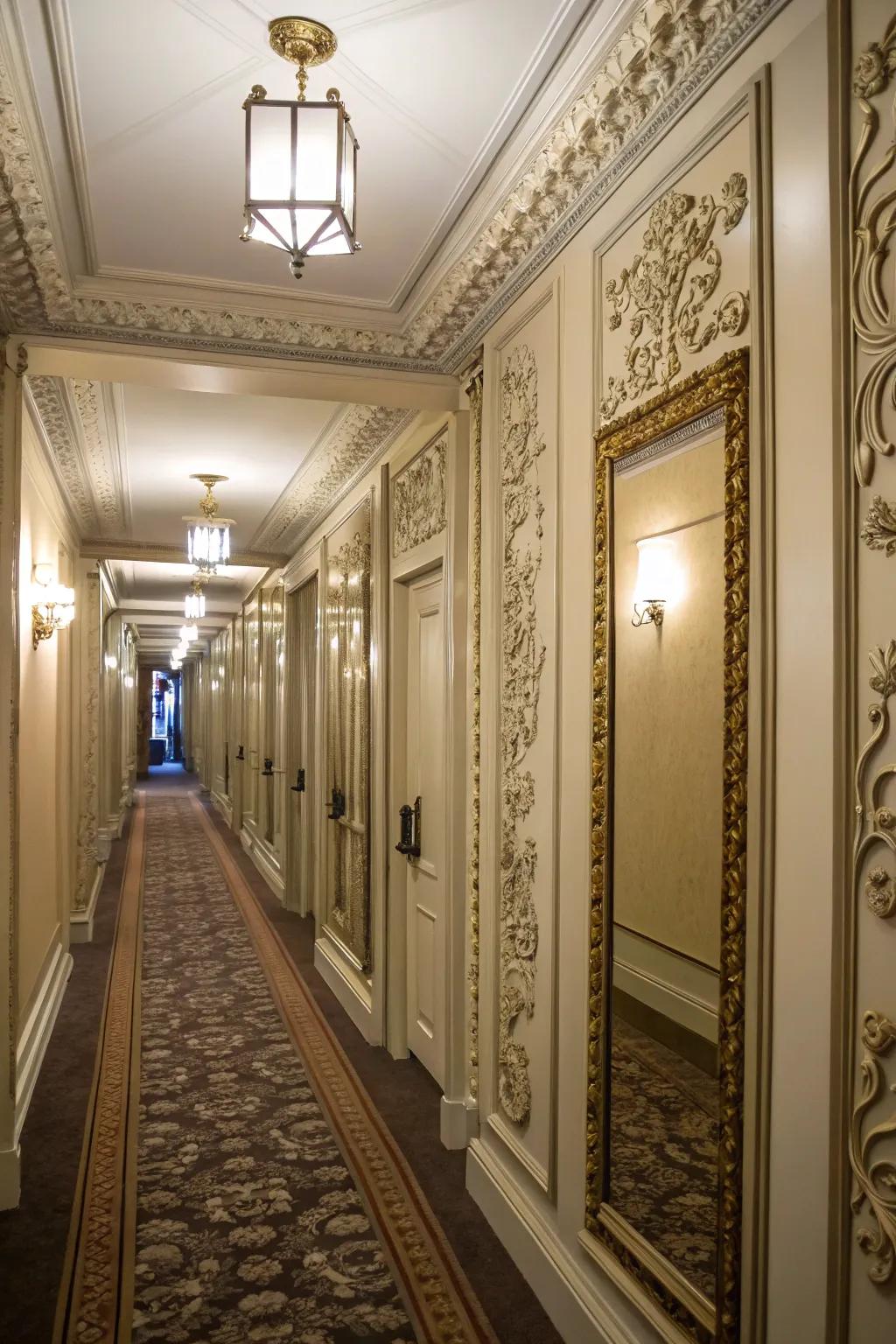 Elevate elegance with mirrors encased in decorative trim.