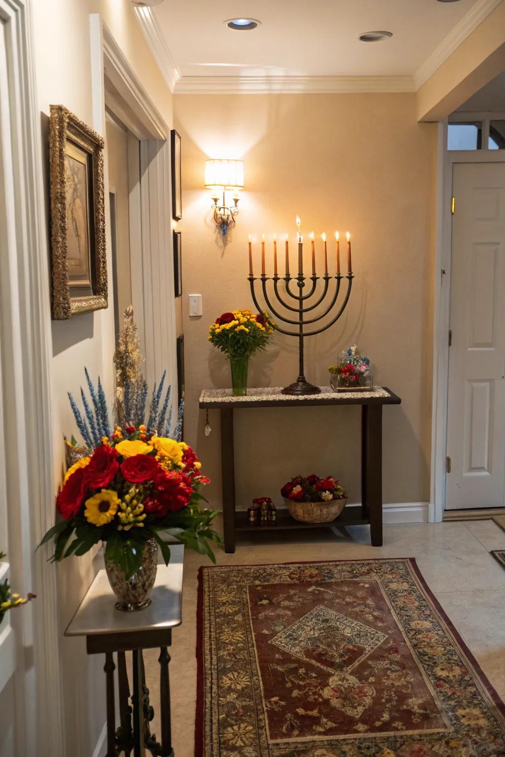 Create a welcoming statement through your entrance display.