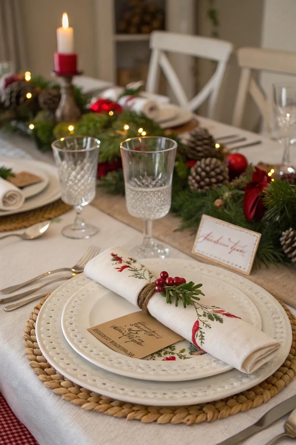 Crafted customized details make your table arrangement unique.
