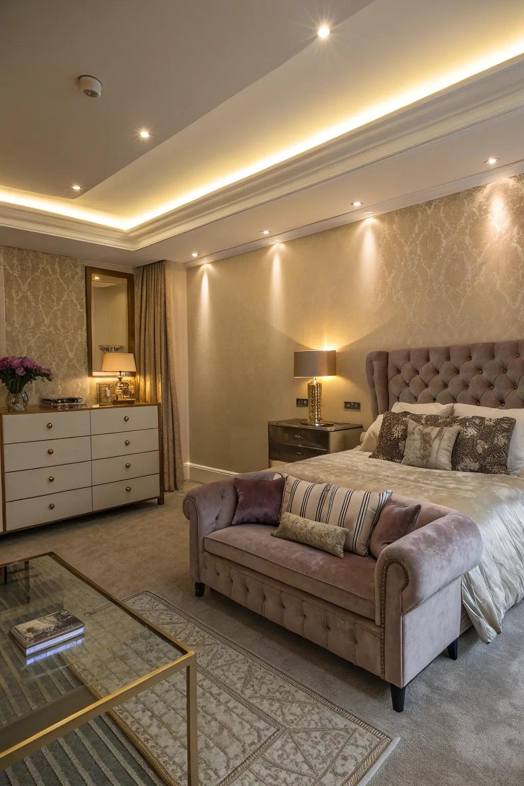 Hidden lights give it a luxury feel.