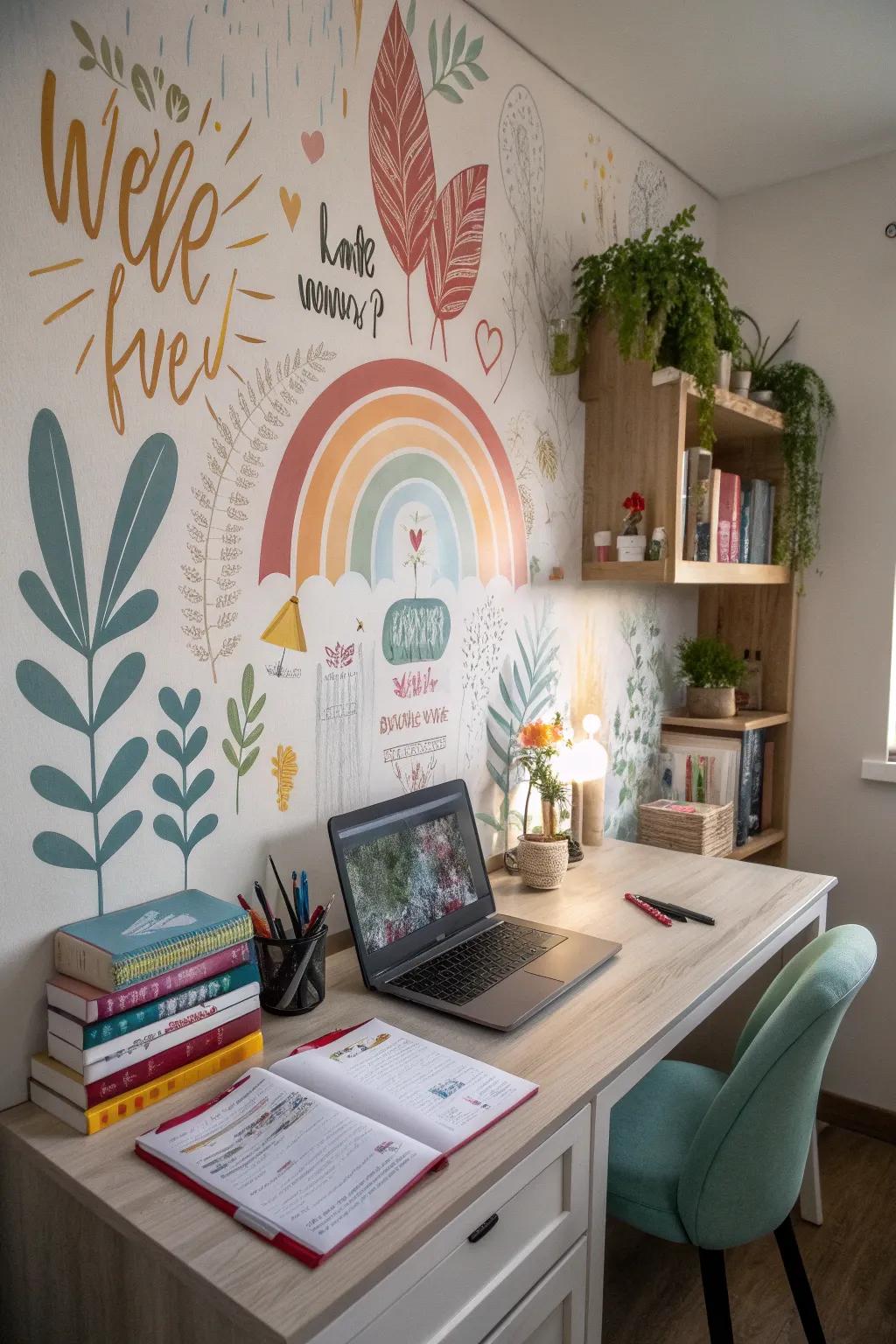 An inspiring scene transforming the learning area.