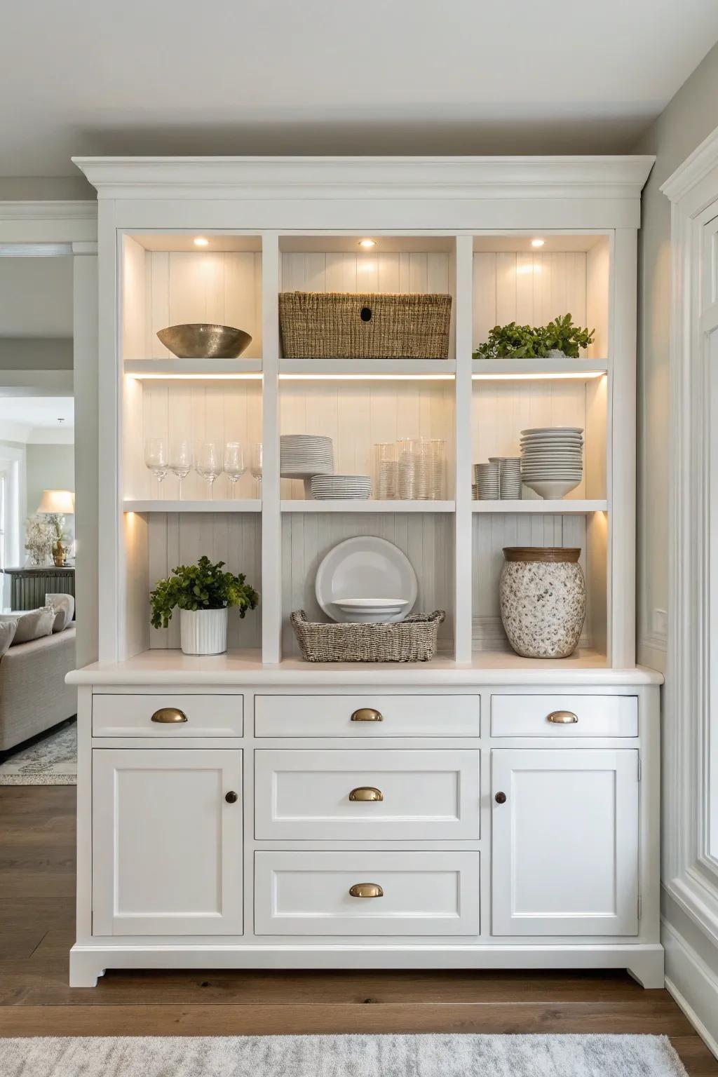 Simplicity reigns with this minimalist cabinet design.