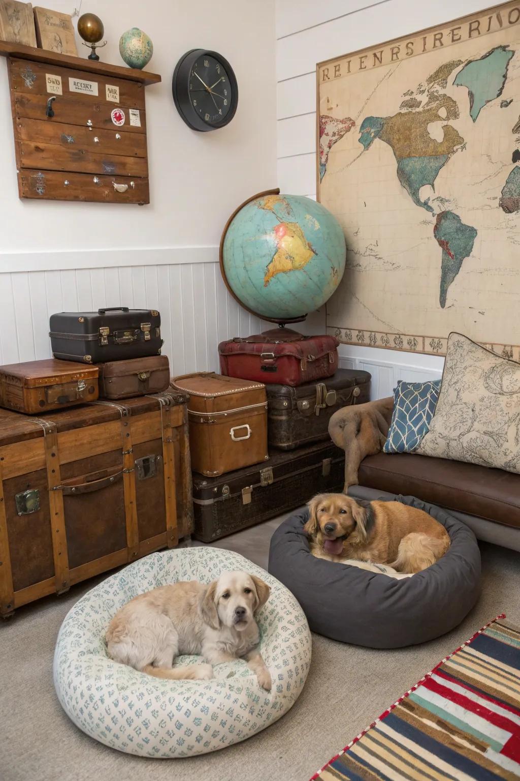 A journey-inspired nook that entices exploration and comfort.