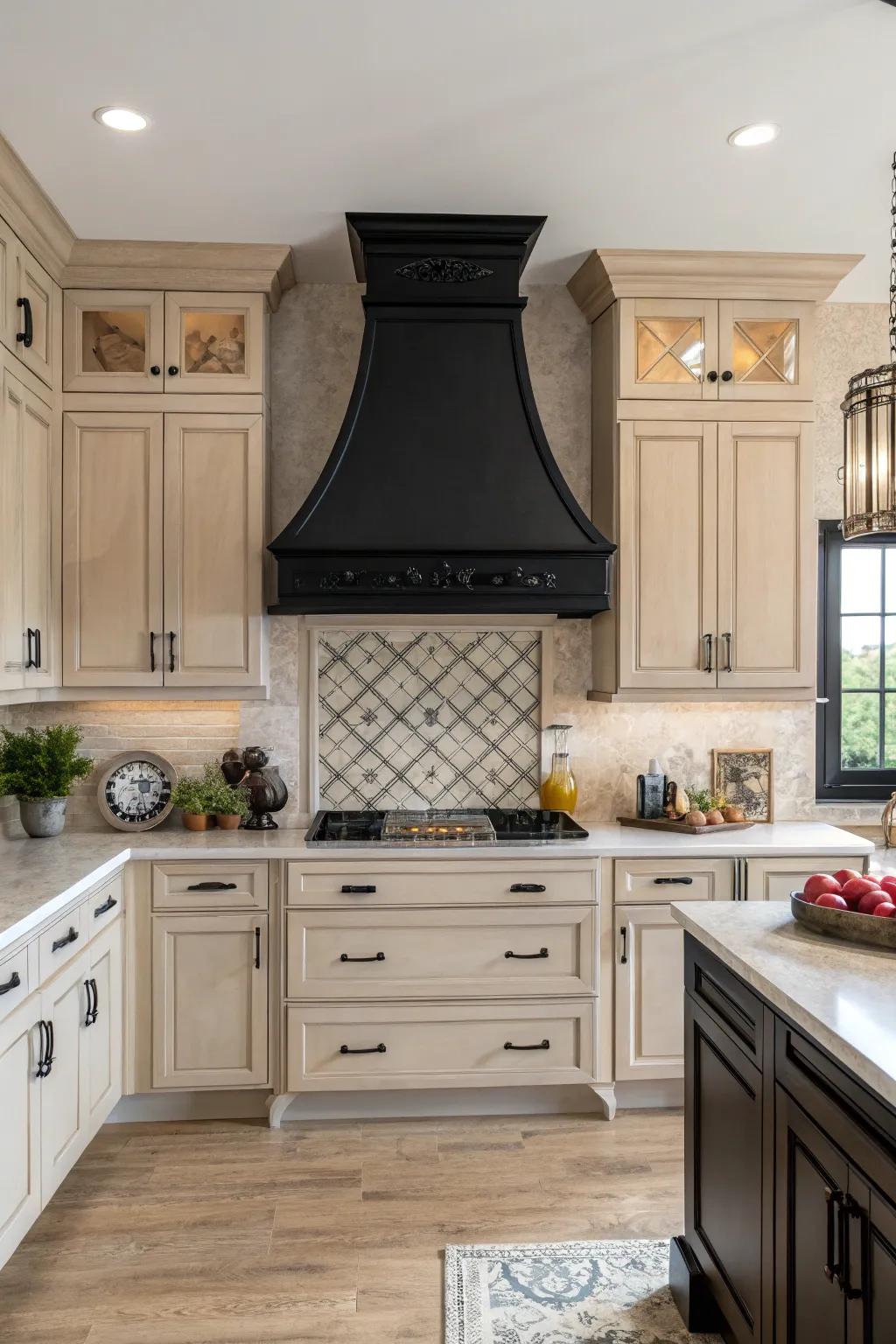 Bold, black ventilation hoods create an eye-catching statement.