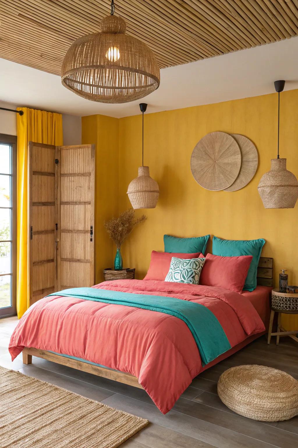 Layered lighting creates a cozy and adaptable ambiance in this Japandi space.