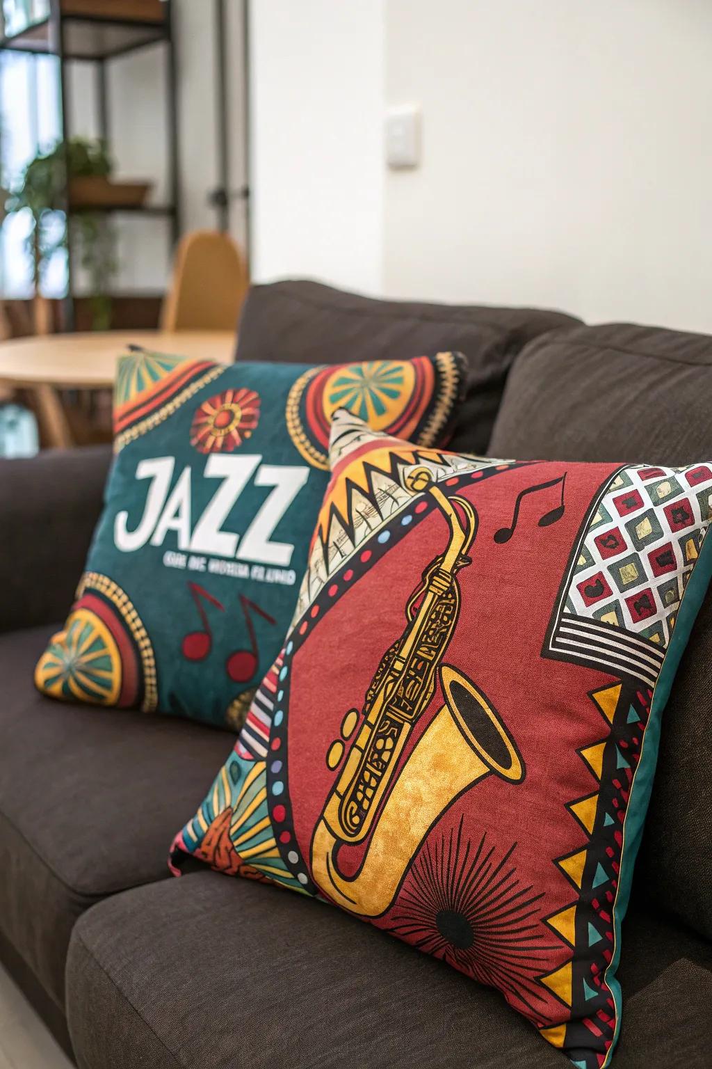Decorative cushions contribute a personal and stylish accent.