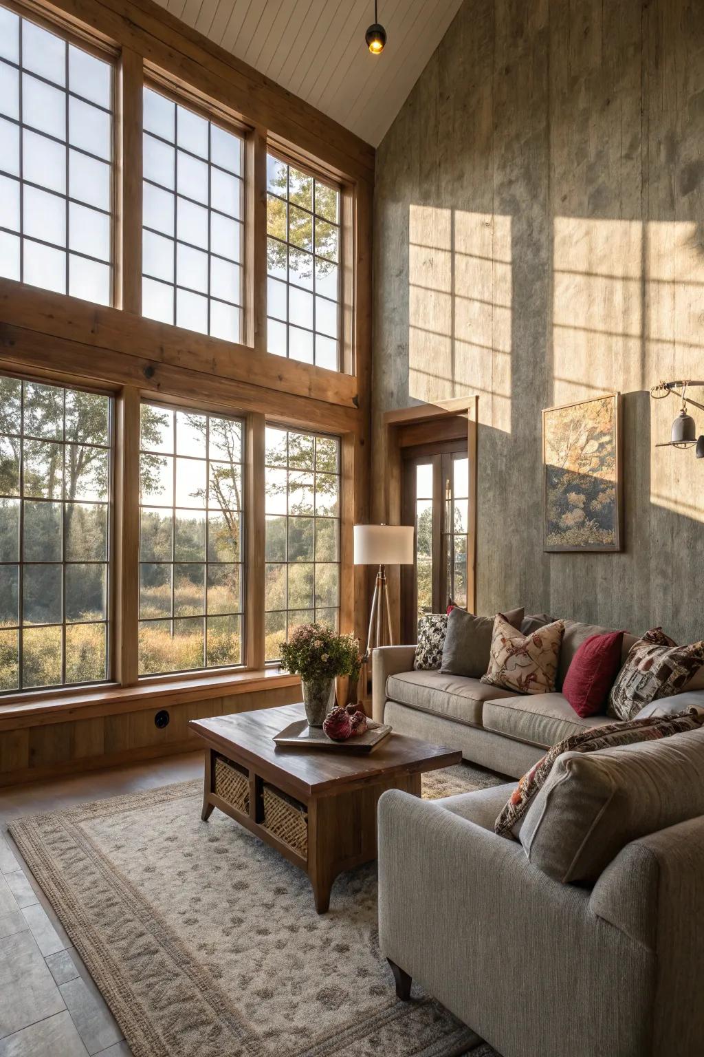 Textures bring warmth to a room that is full of natural light.
