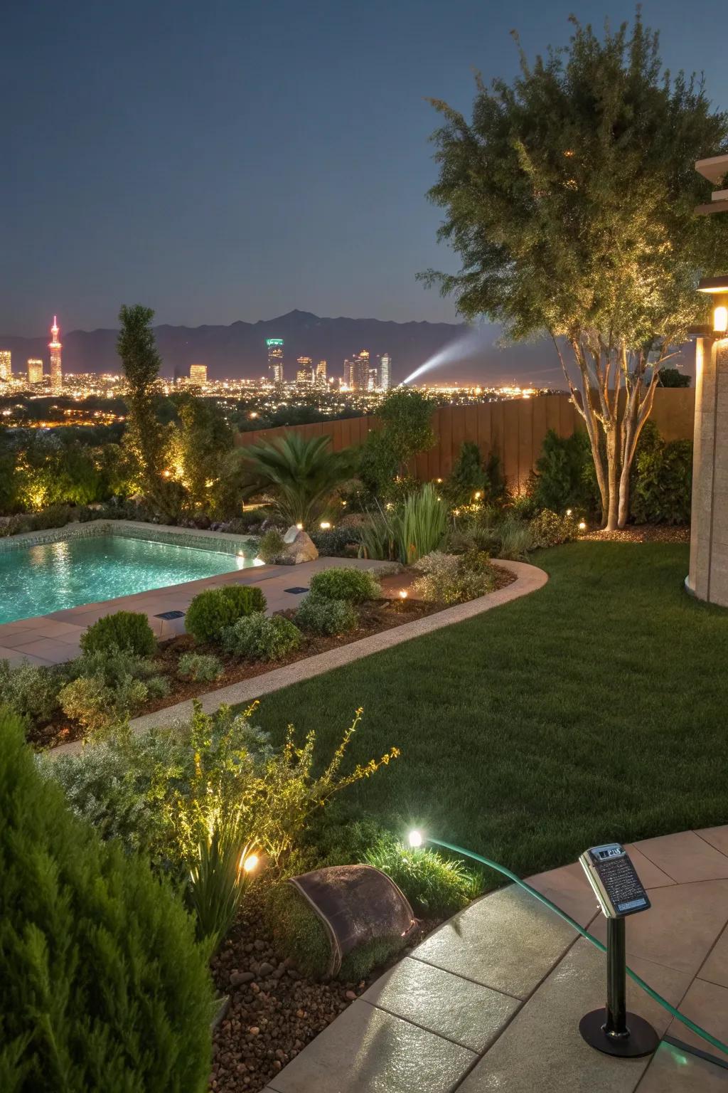 Smart tech in a Las Vegas backyard.