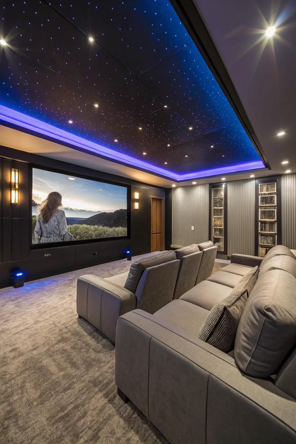 Dive into entertainment with media centers enhanced by LEDs.