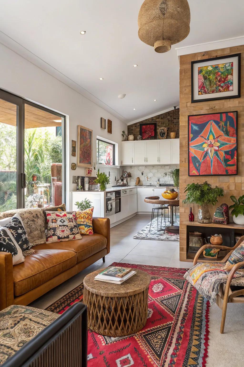 Artistic details and striking decor inject personality and style.