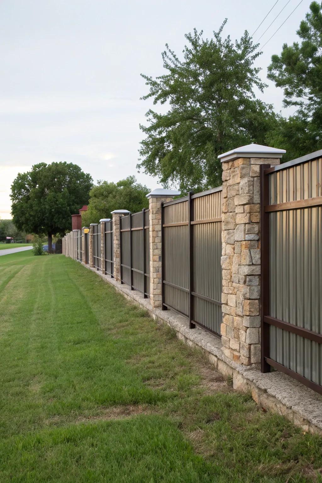 Metal and stone create a strong, beautiful mix