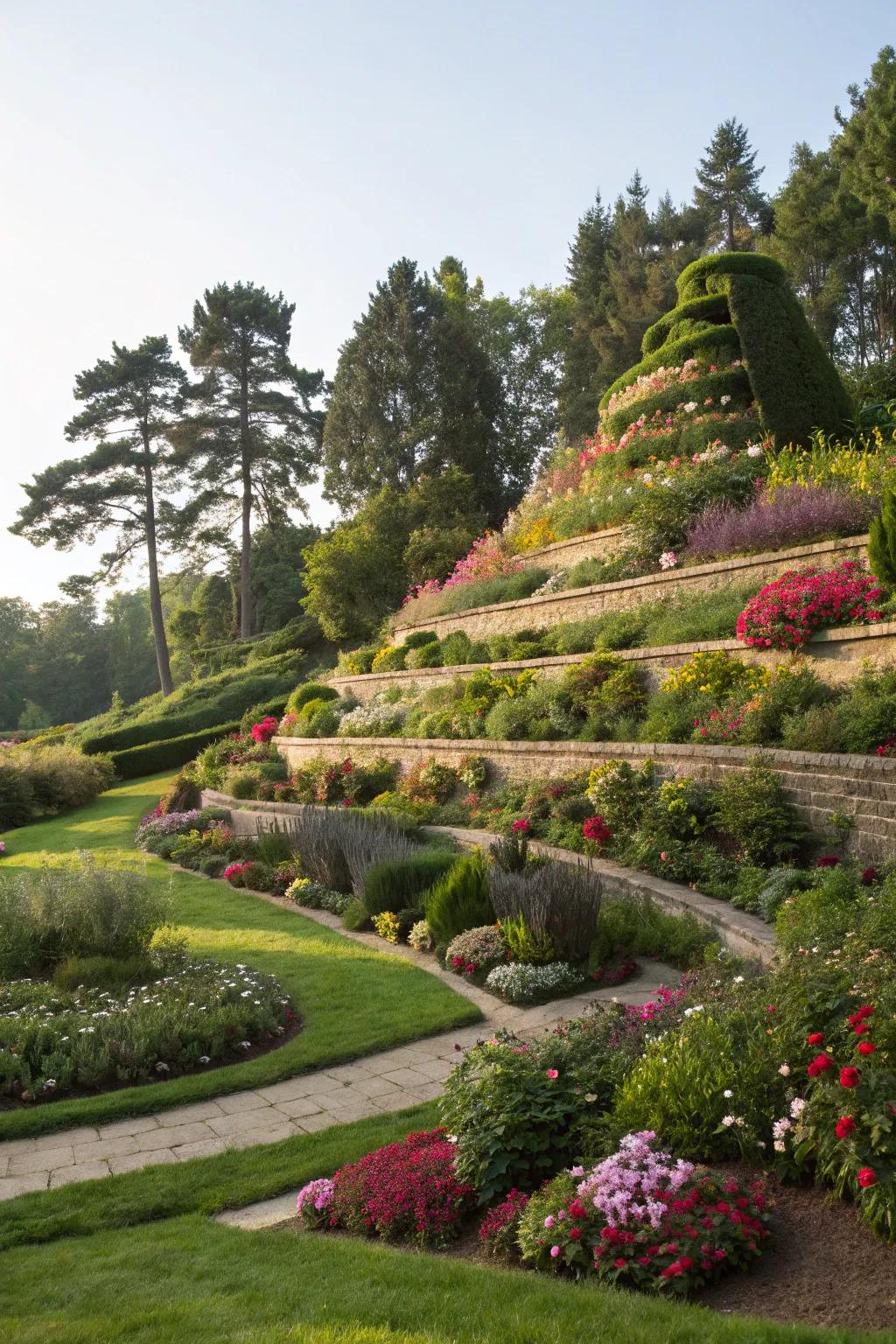 Staged planting introduces visual fascination and dimension to gardens.