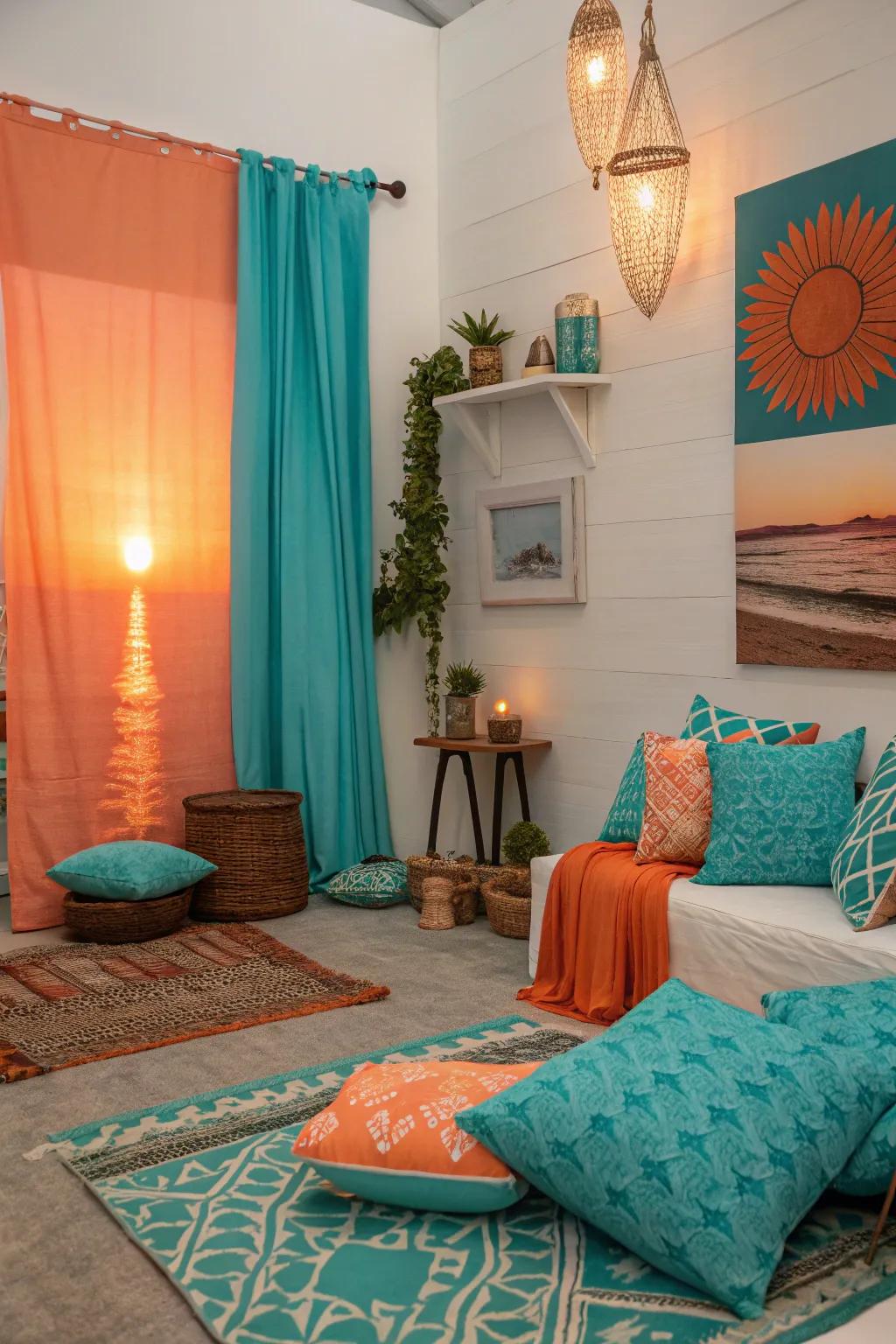 Unexpected colors bring vibrancy and energy.