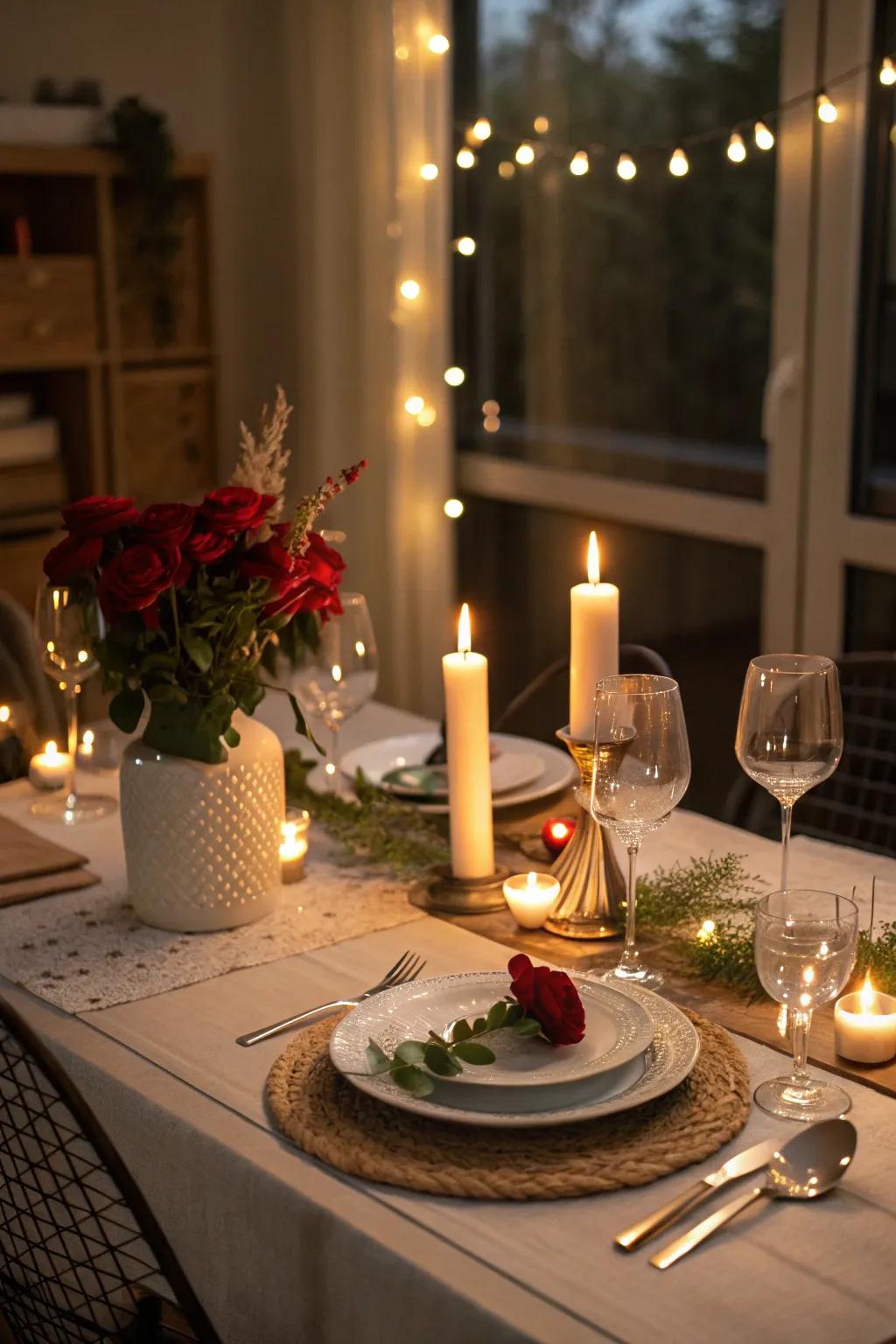 Ambiance lighting makes the dining experience feel more special.