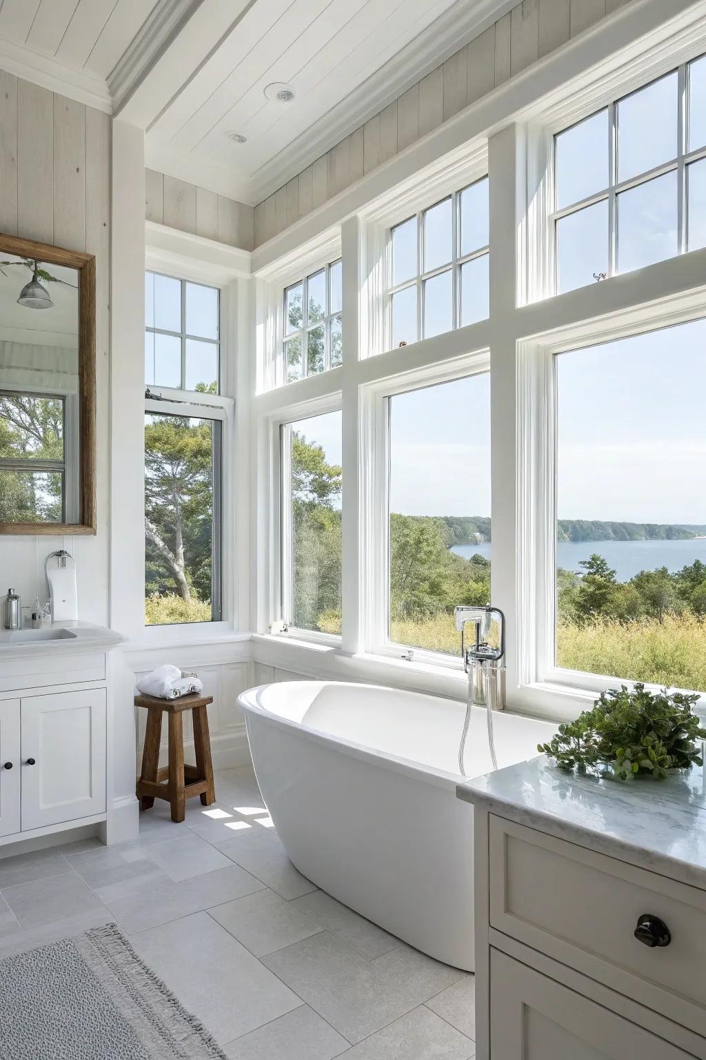 Natural light brightens and welcomes.