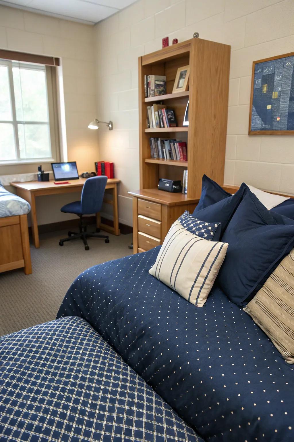 Pillows add comfort while improving your color choice.