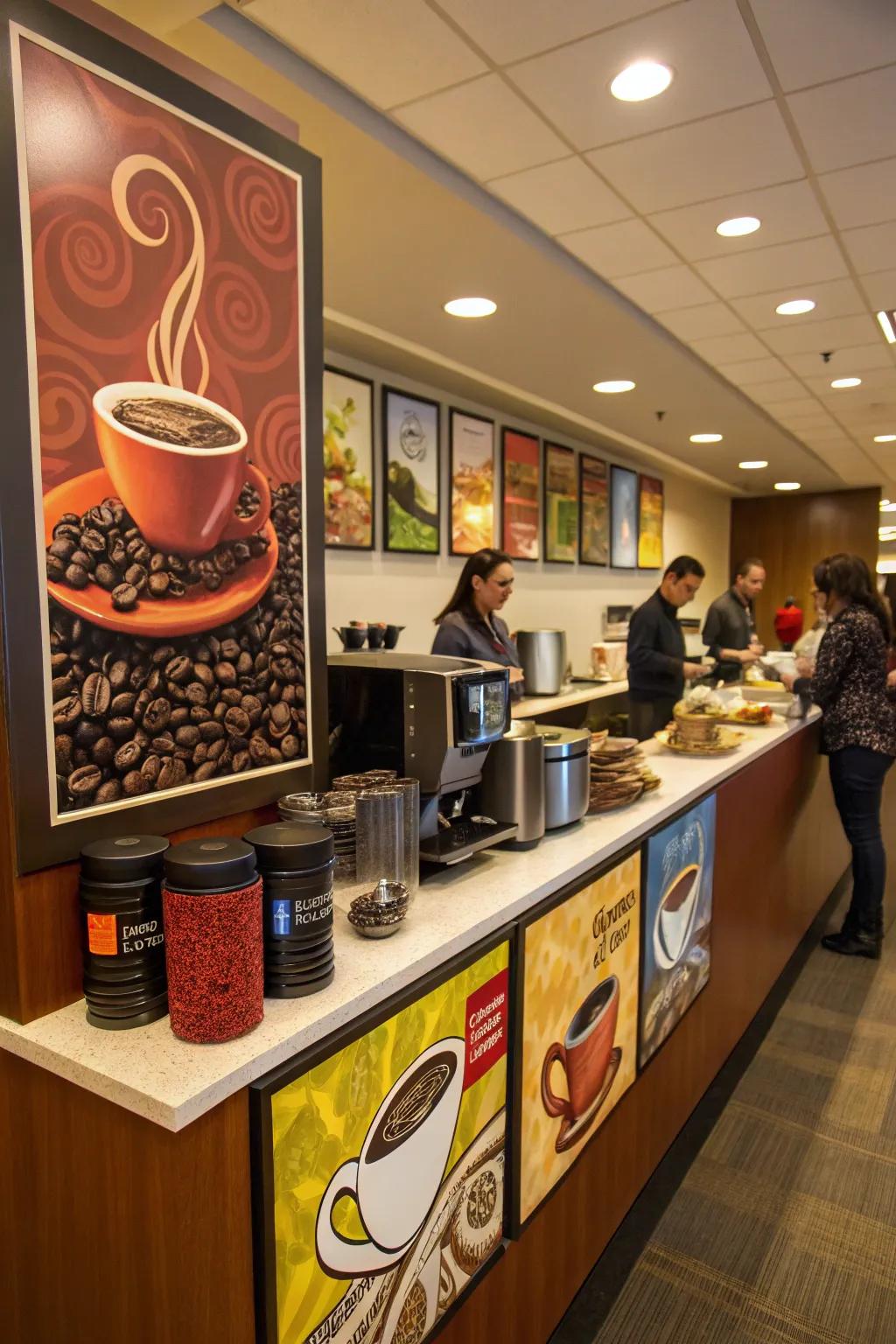 Coffee art creates a visual boost to your coffee station experience.
