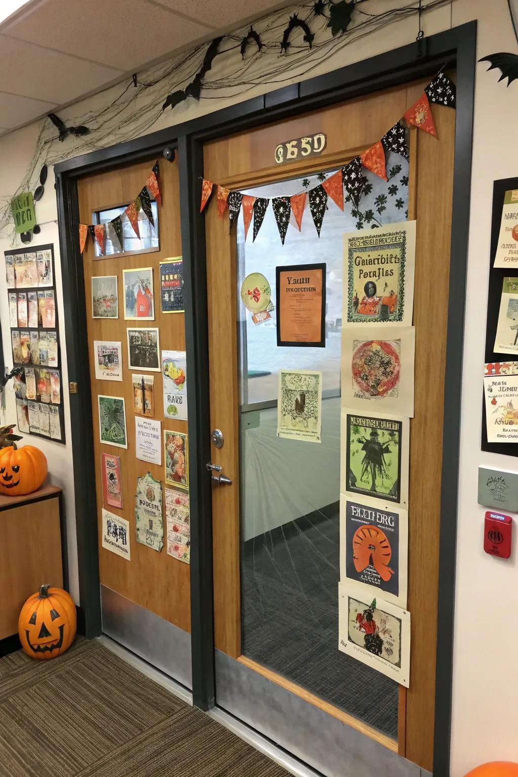 A retro entrance that revives Halloween memories.