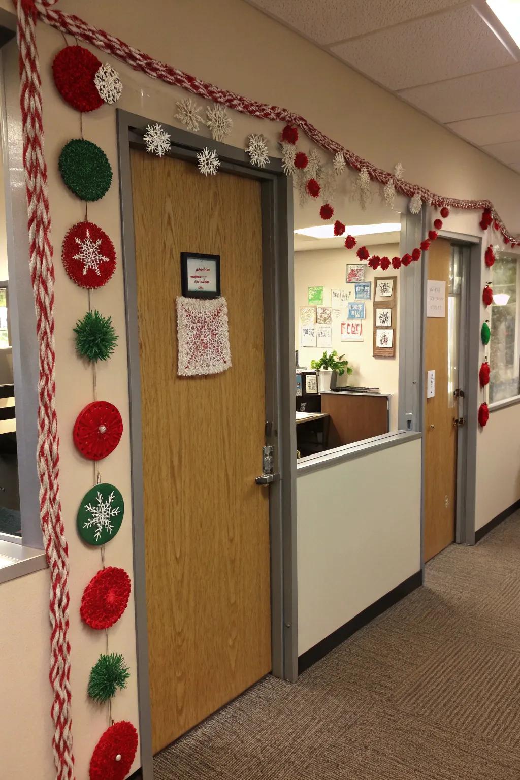 Bring a personal touch with a Homemade Holiday door.