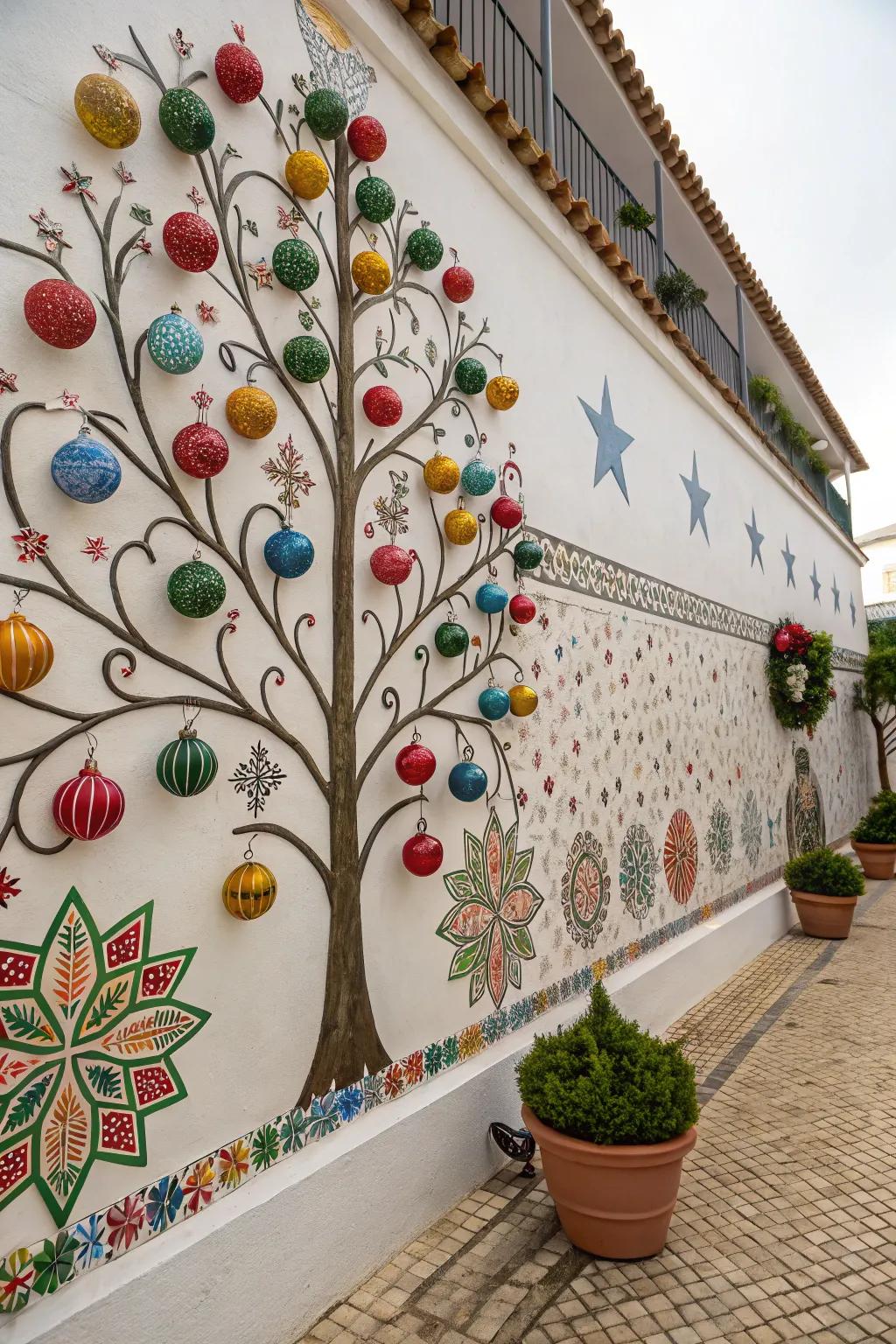An artistic decoration tree wall design.