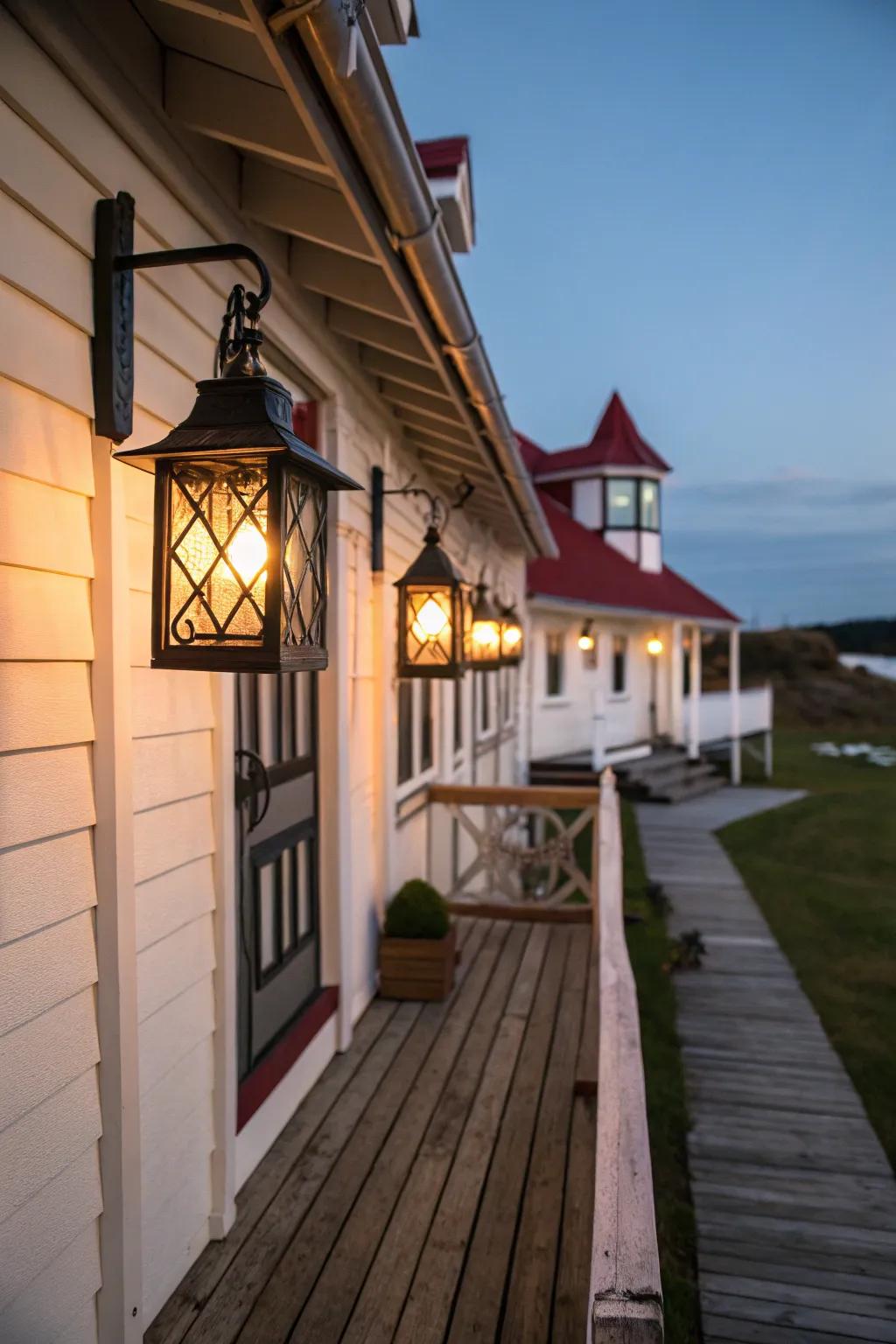Incorporate a hint of charm with lantern-style lighting.