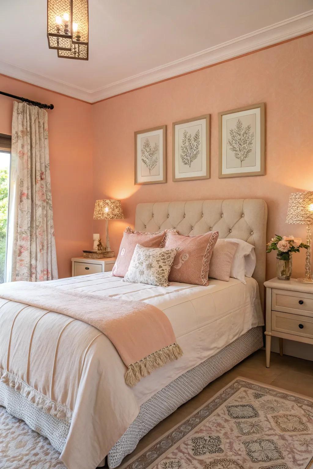 Soft hues provide a calming and inviting atmosphere.
