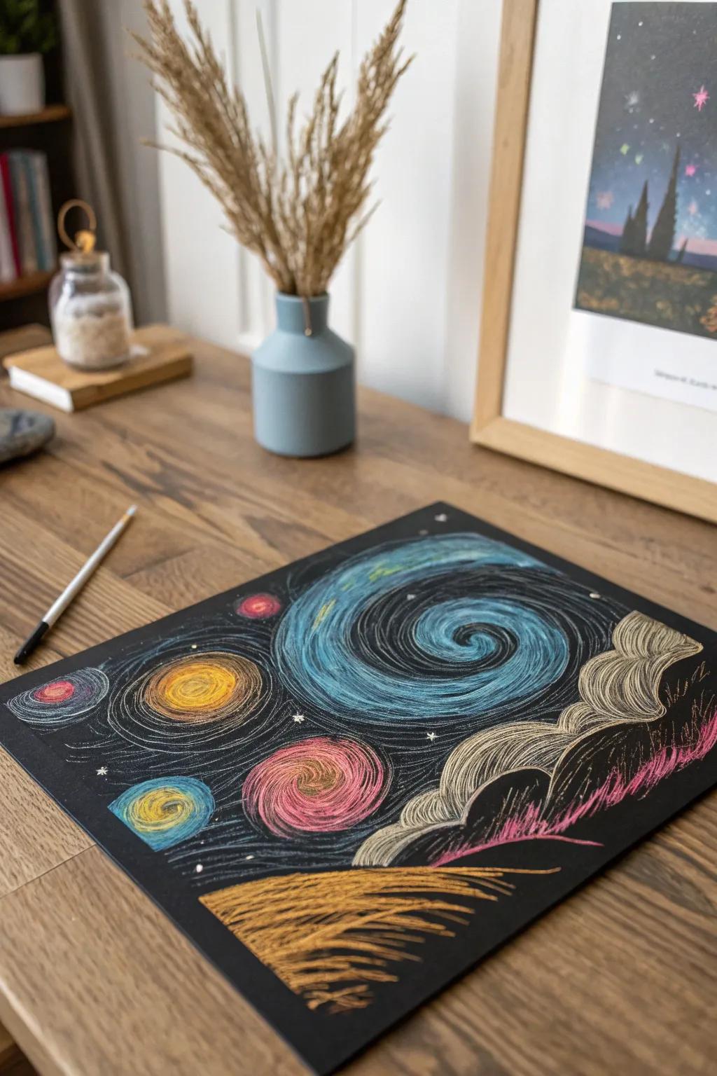 Reveal the hidden magic with your own outline art creation, where vibrant shades meet minimalist refinement.