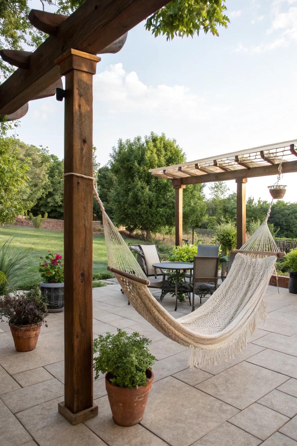A lounger delivers a perfect spot for relaxation on your patio.