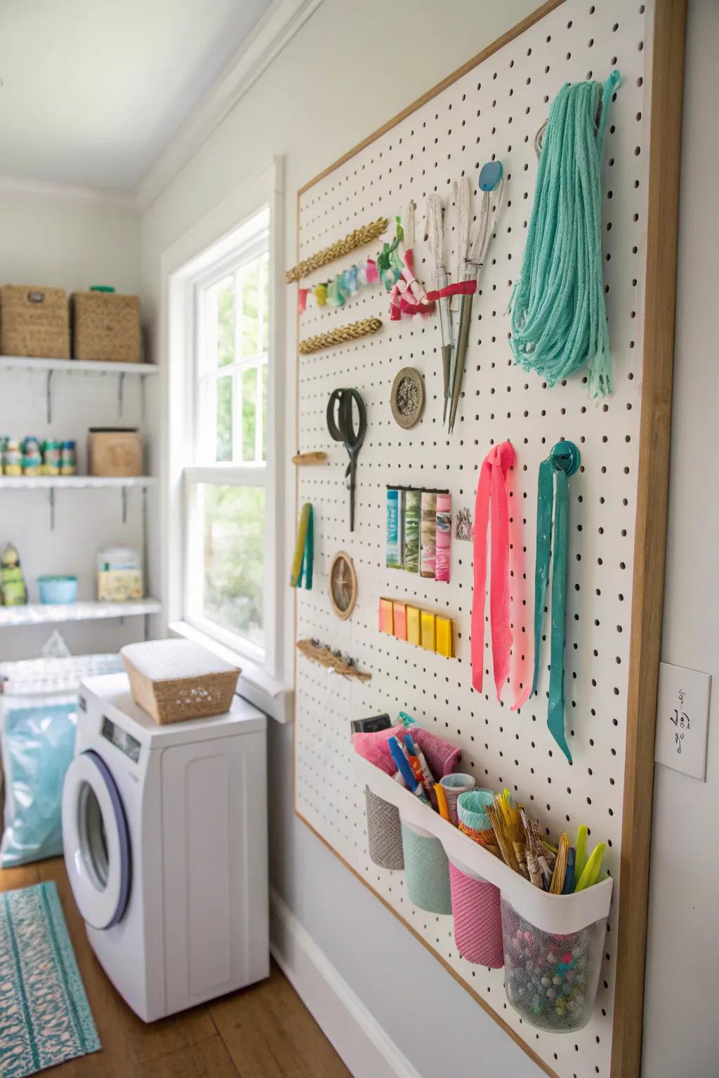 Sustain creativity with a dedicated craft corner on your board.