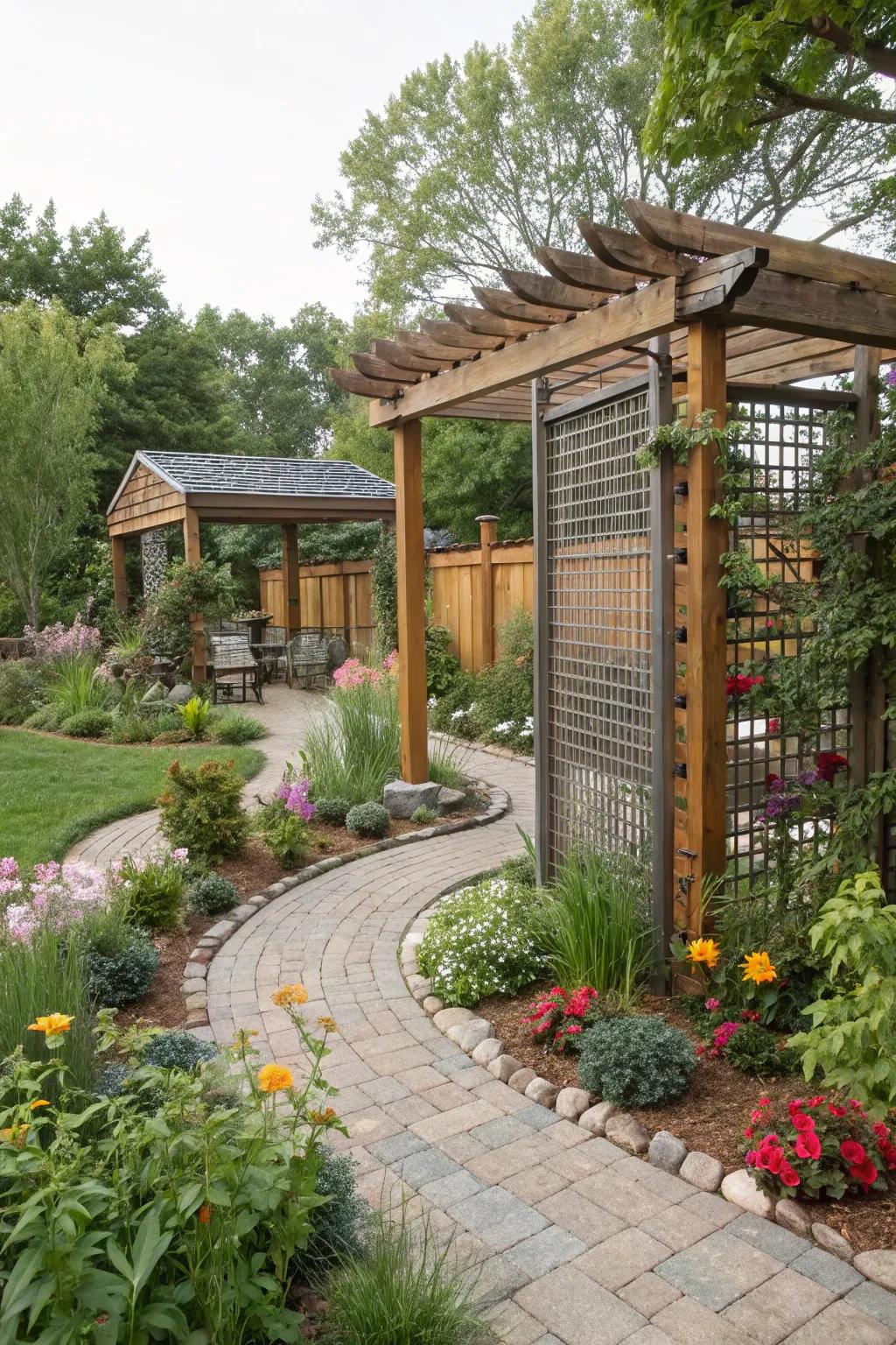 Blended material screens add a touch of creativity and style.