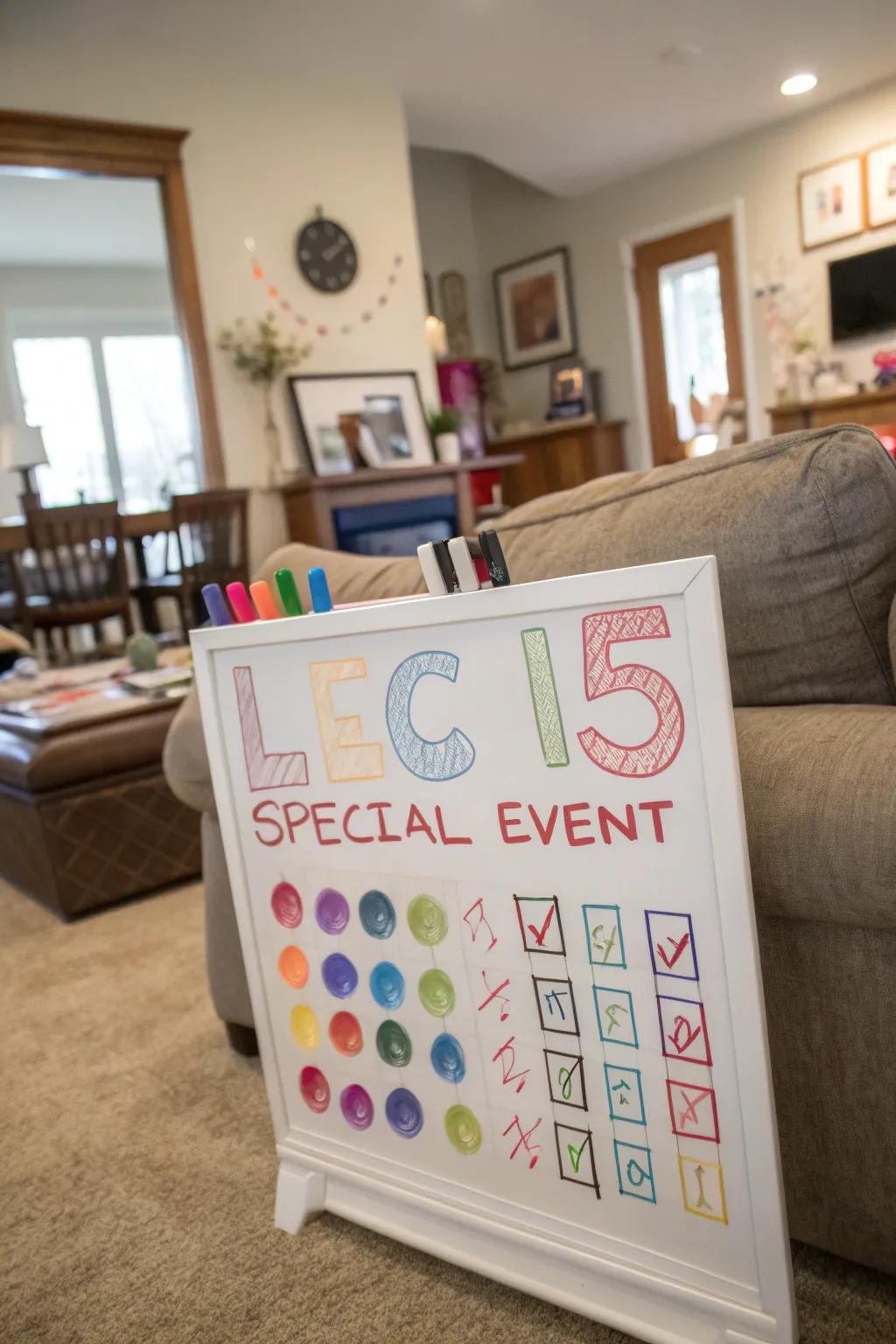 Count down to special events with a whiteboard countdown.