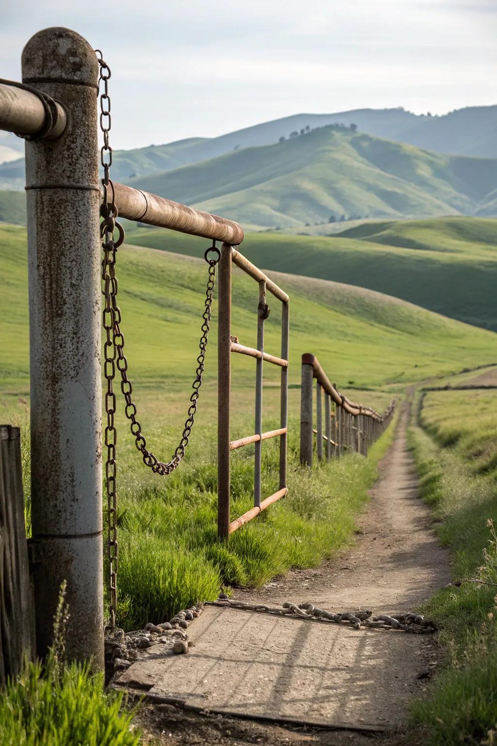 Chains add a rustic, western charm to your entrance.