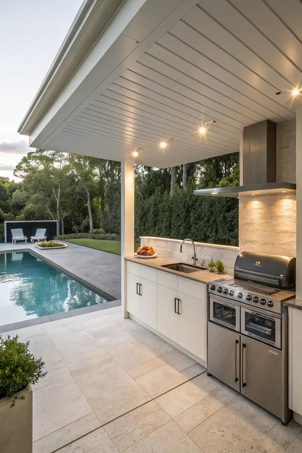 An audio setup enhances the atmosphere with music.