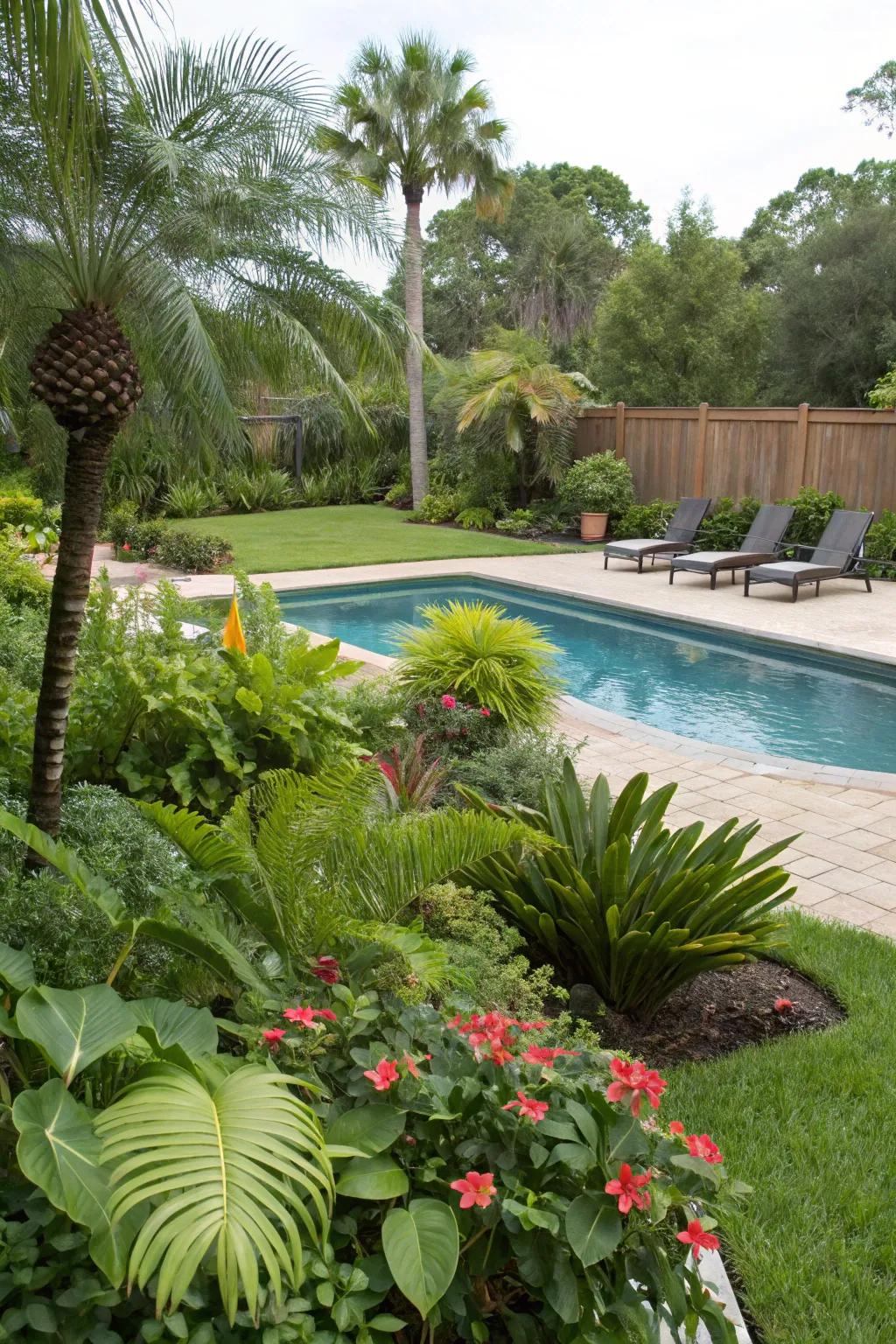 Embrace sustainability with local flora that flourish effortlessly.