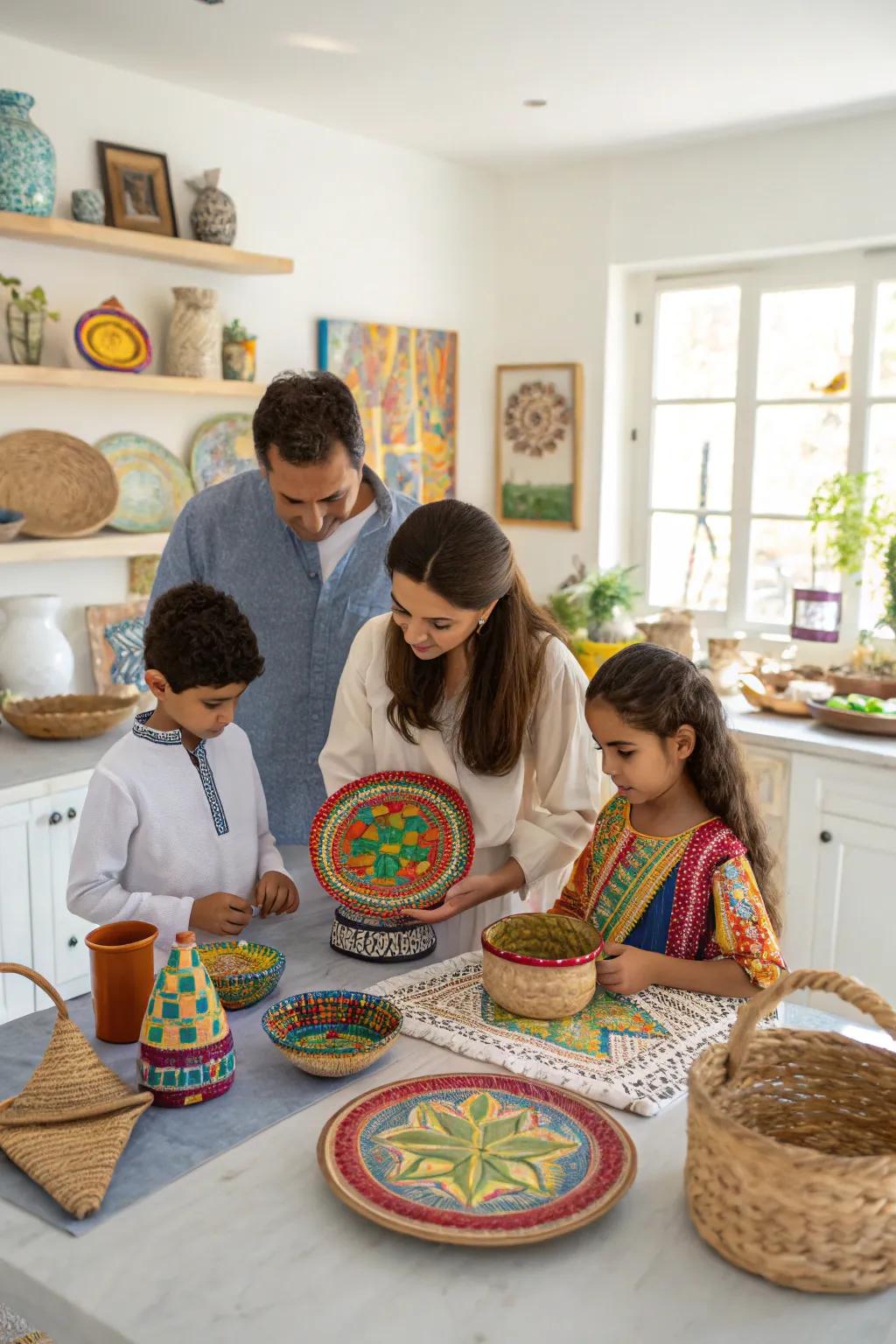 Showcase creativity and togetherness with hand-shaped craft accessories.