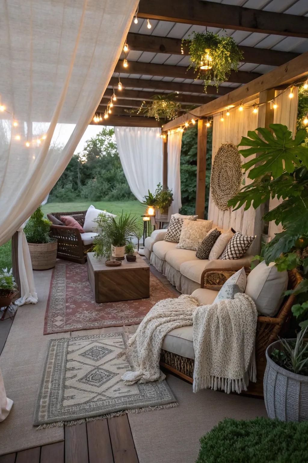 Get the most out of under-deck space using a relaxing lounge.