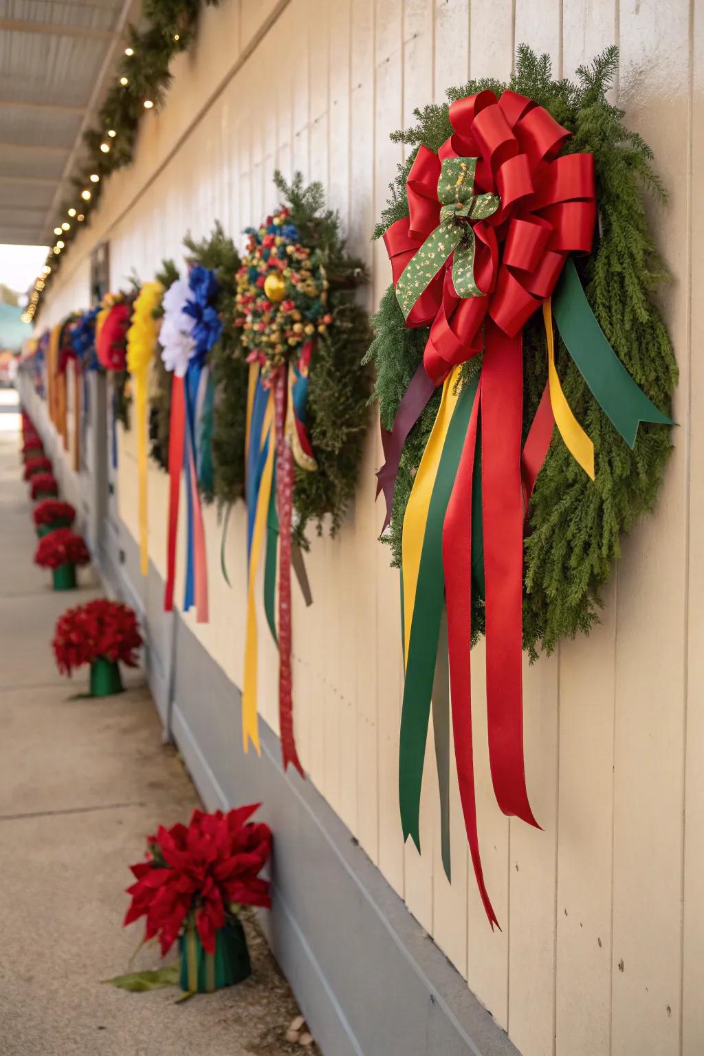 Keep your home fresh using seasonal ribbon displays.