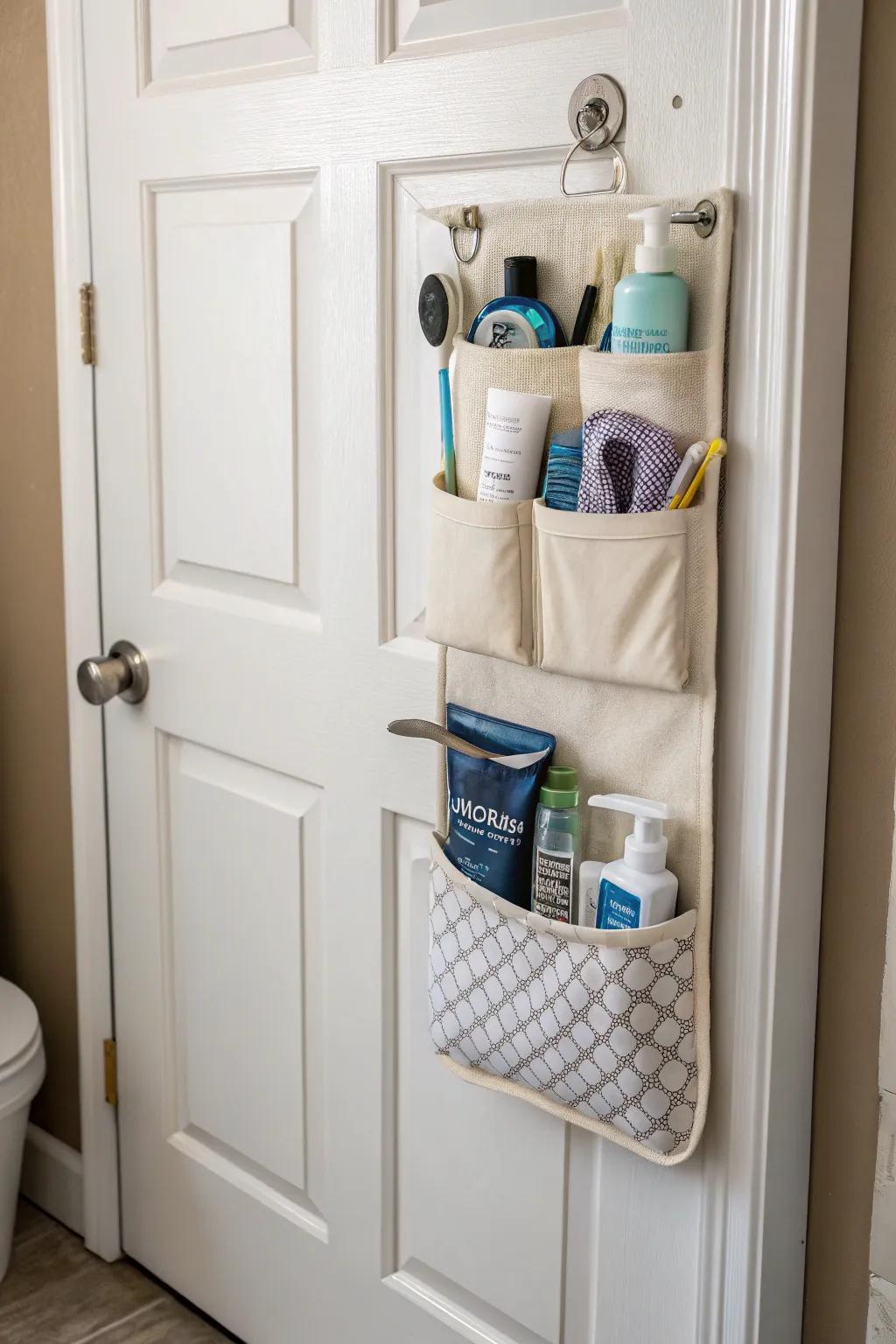 Pocket organizers offer handy storage without taking up floor space.