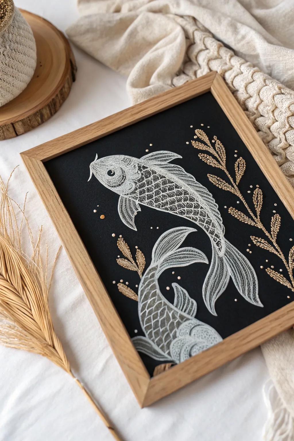 Dive into the mesmerizing world of intricate fish patterns, where craftsmanship meets natural beauty.
