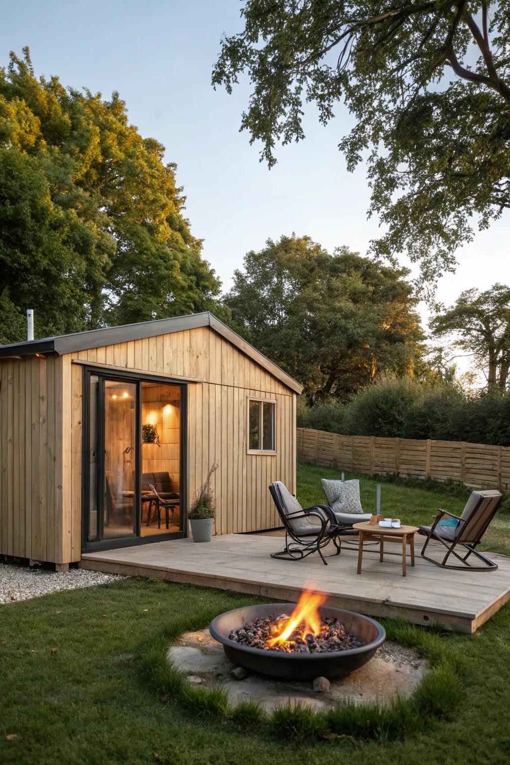 An inviting fire pit area for memorable evenings.