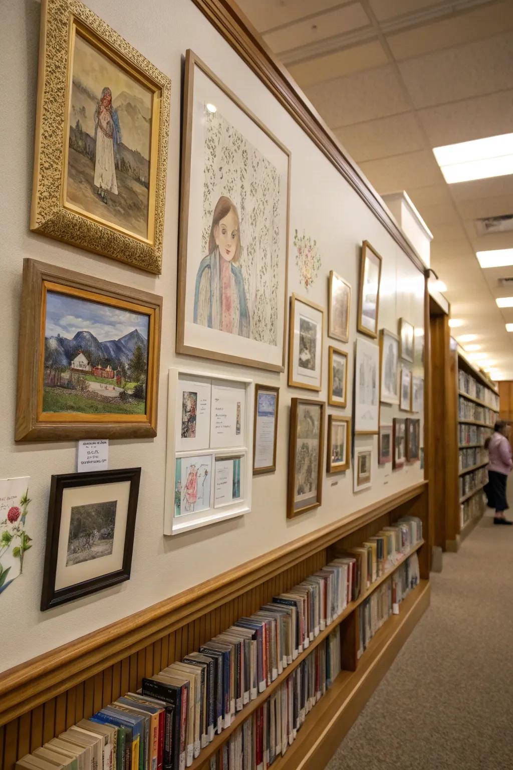 A distinctive touch is added through a mini gallery in your library.