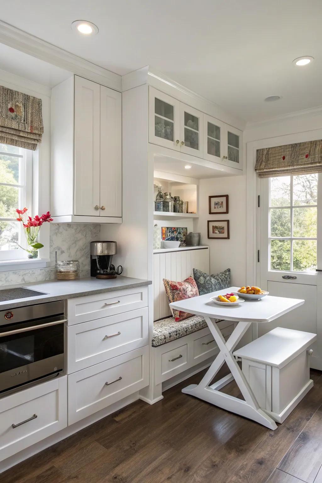 Multi-functional furniture maximizes usefulness.