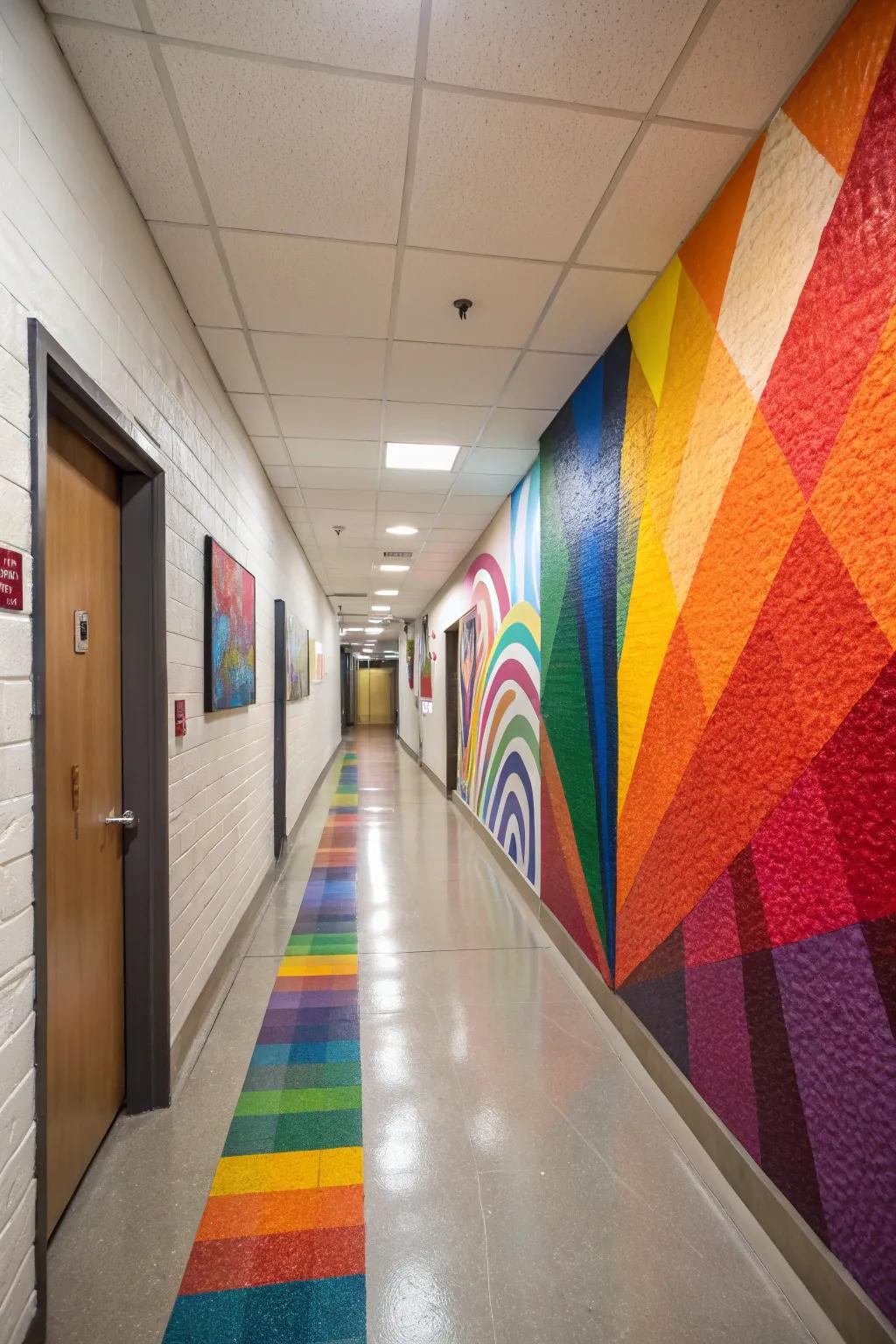 Stacked color sections add boldness and visual interest.