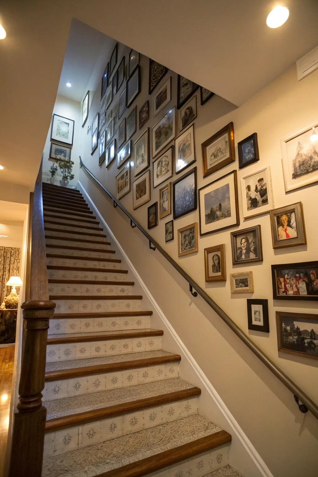 A life story gallery arrangement records life&rsquo;s milestones in a beautiful way.