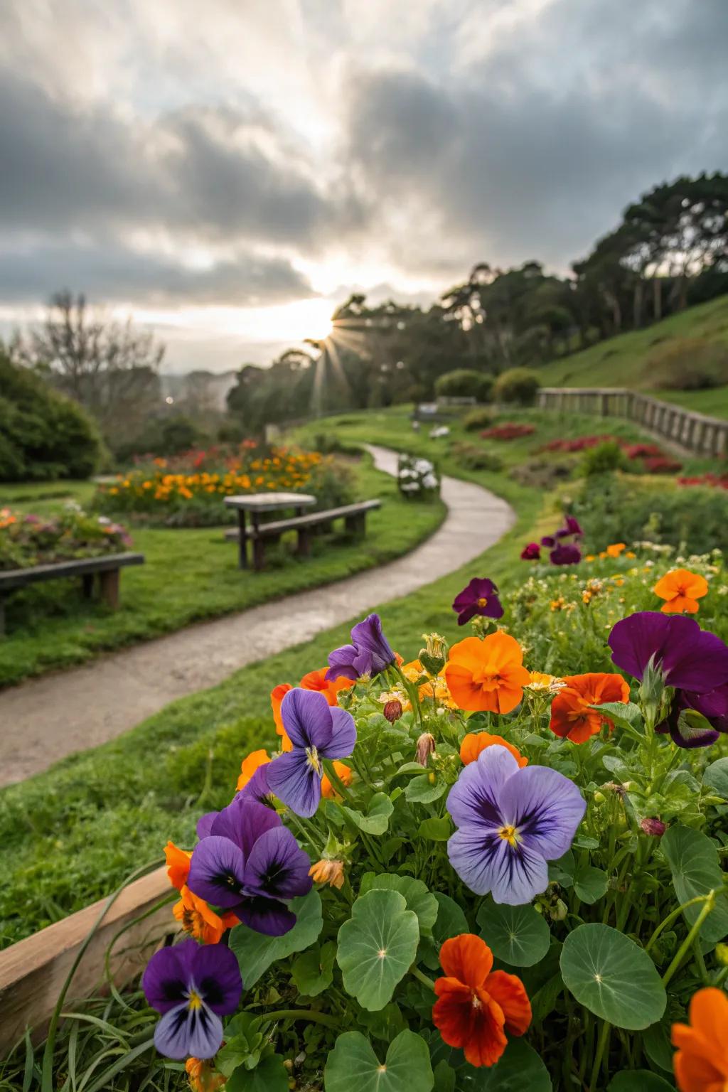 Edible flowers adding color and flavor to your herbal teas.